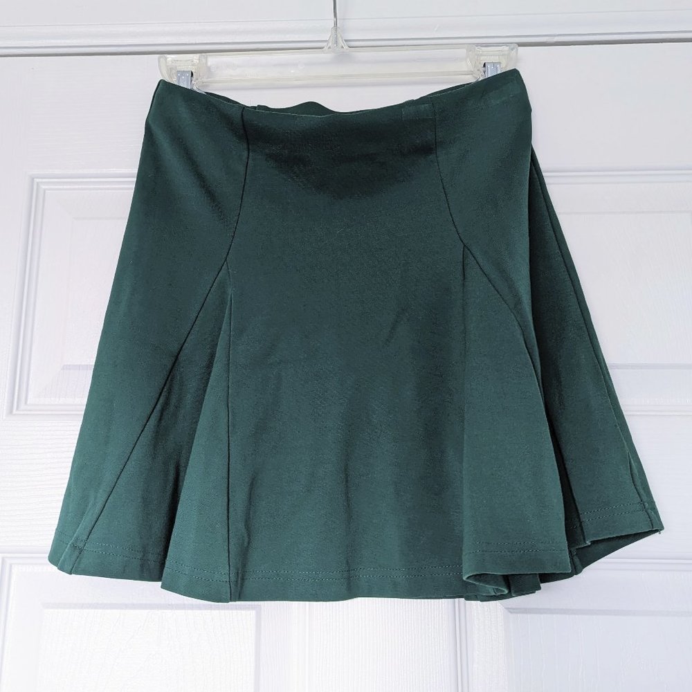 Forever 21 Pleated Y2K Emo Skater Skirt, Size S, Green